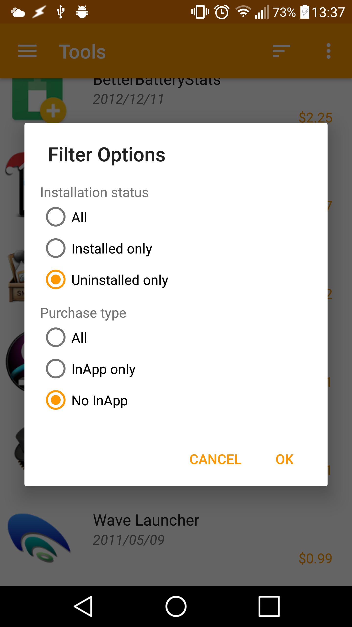 Purchased Apps