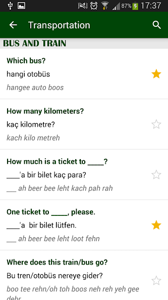 Turkish phrasebook