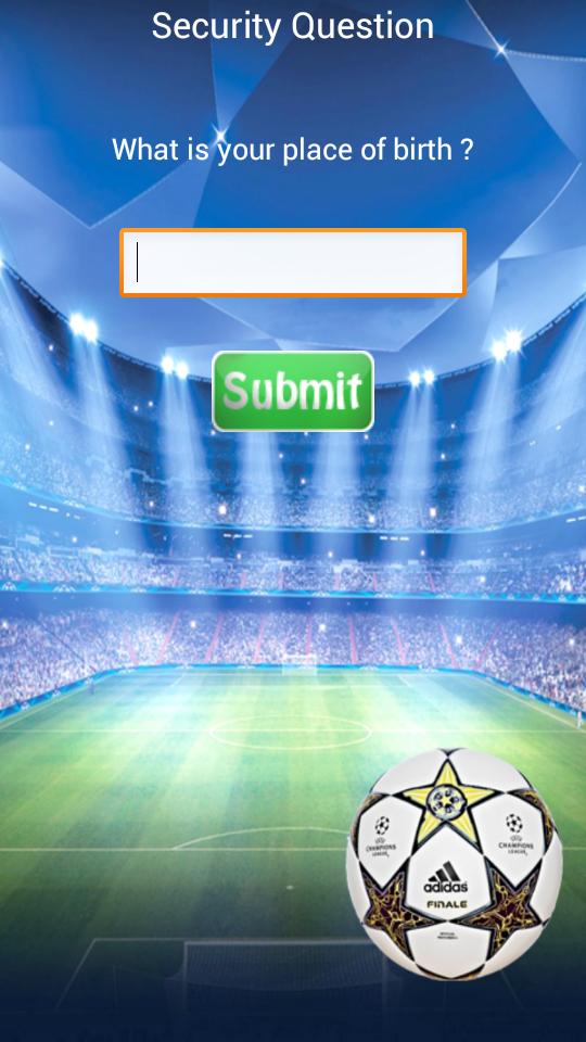 Football Pattern Screen Lock