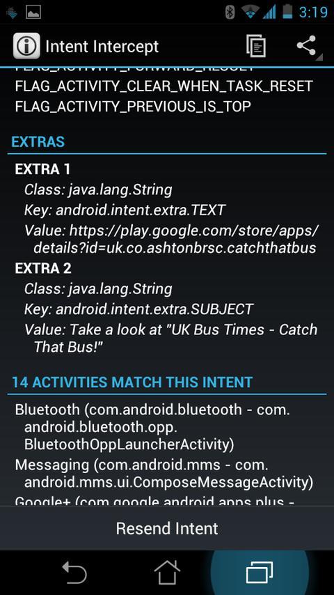 Intent Intercept