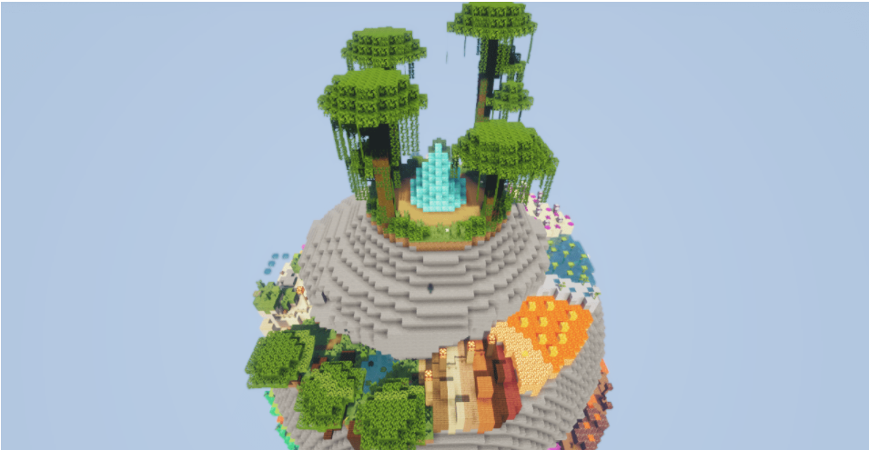 Mapa de parkour de ovo de páscoa minecraft