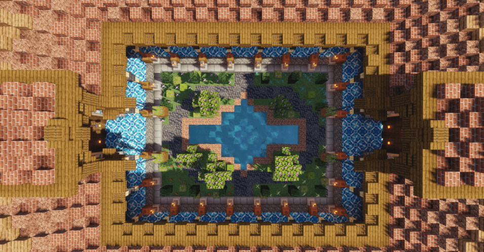 Mapa do jardim oriental do Minecraft