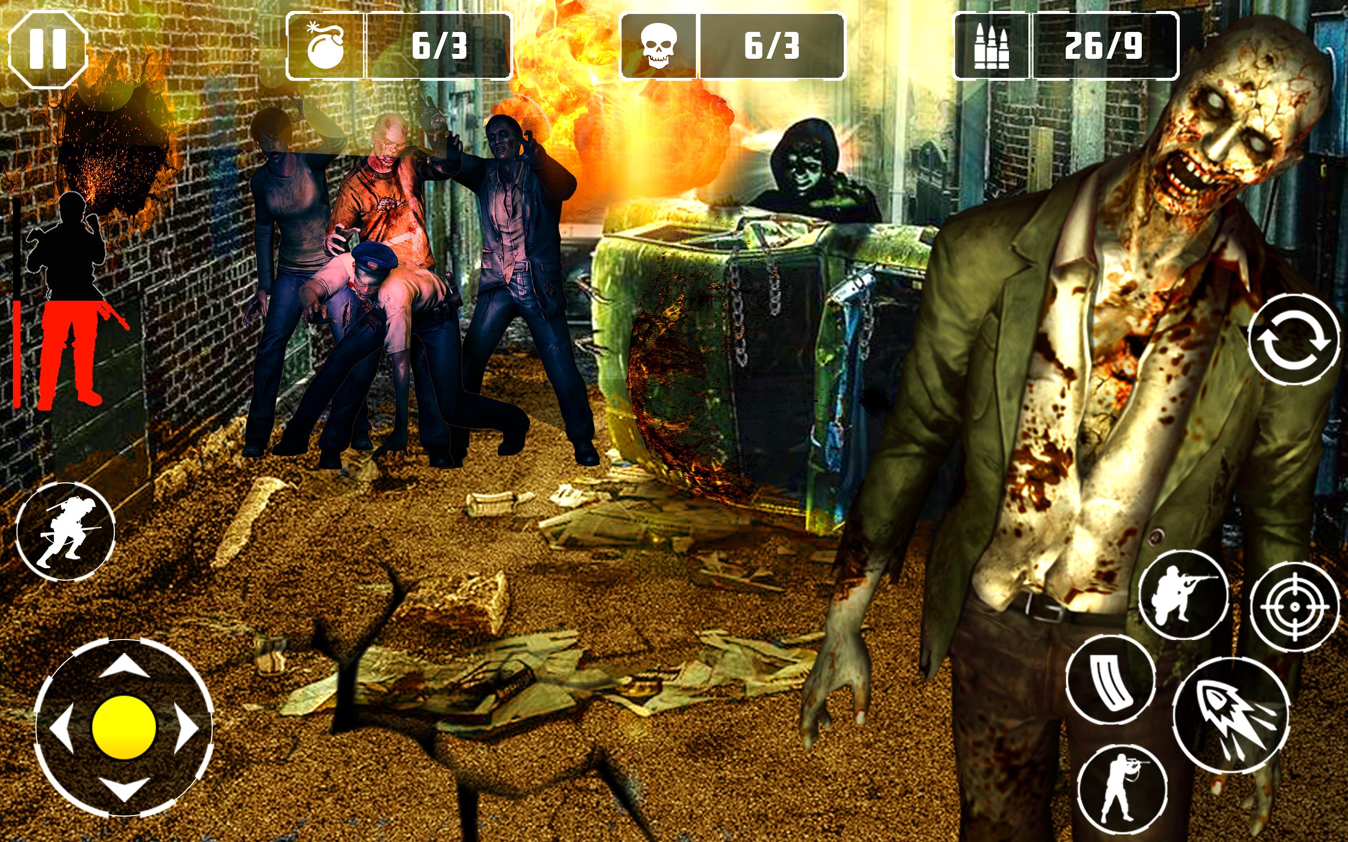 Unkilled Dead Zombie Target: Free Shooting Games