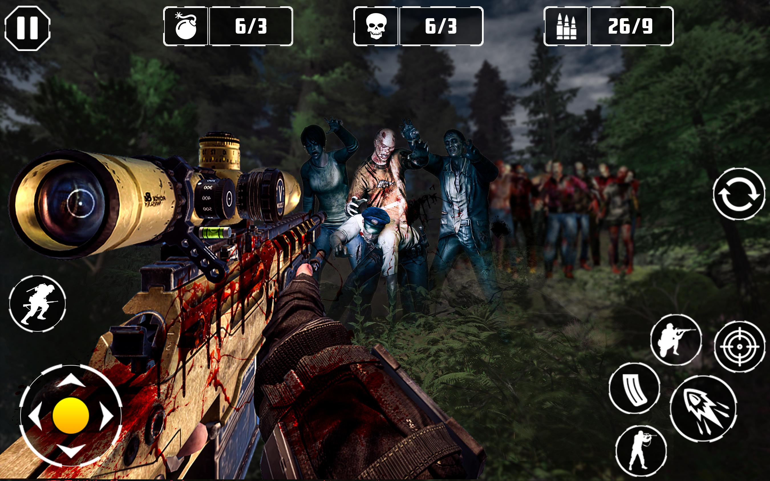 Unkilled Dead Zombie Target: Free Shooting Games
