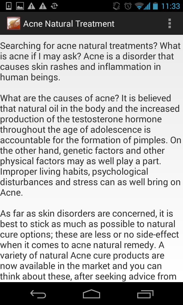 Acne Natural Treatment