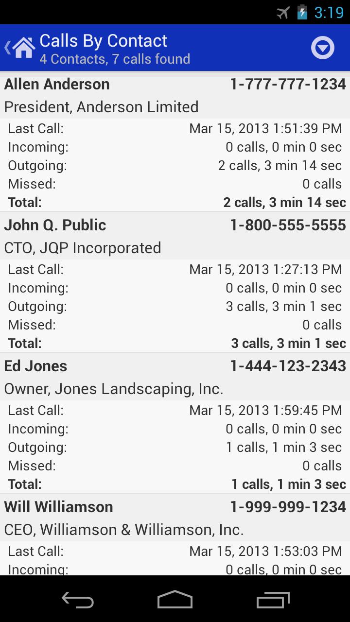 Call Log Tools