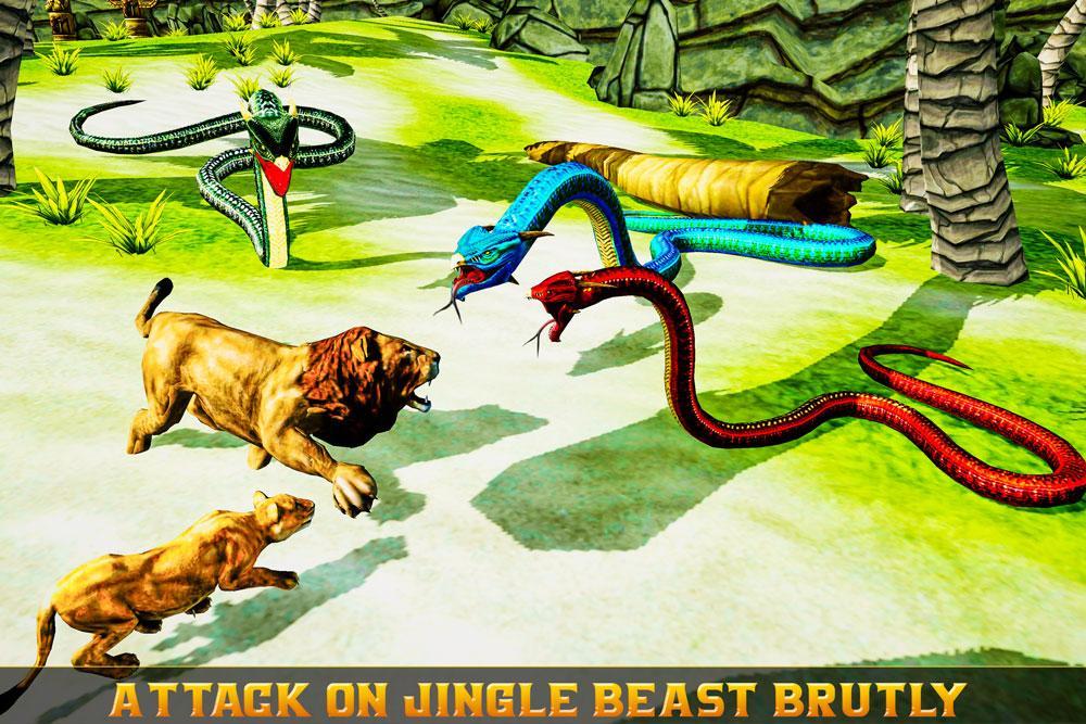 Fantasy Anaconda Snake Attack