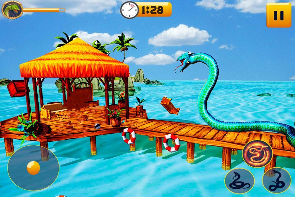 Fantasy Anaconda Snake Attack