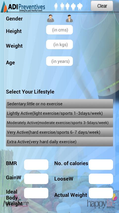 Daily Calorie Meter