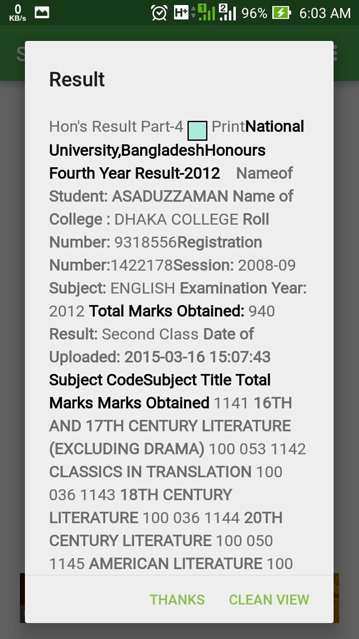 NU Results BD