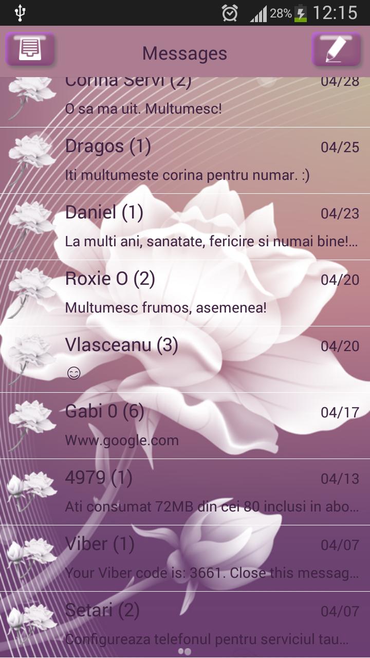 GO SMS Roses