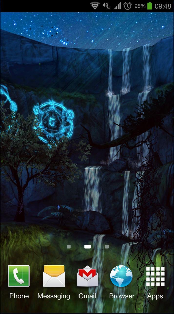 3D Waterfall: Night Edition