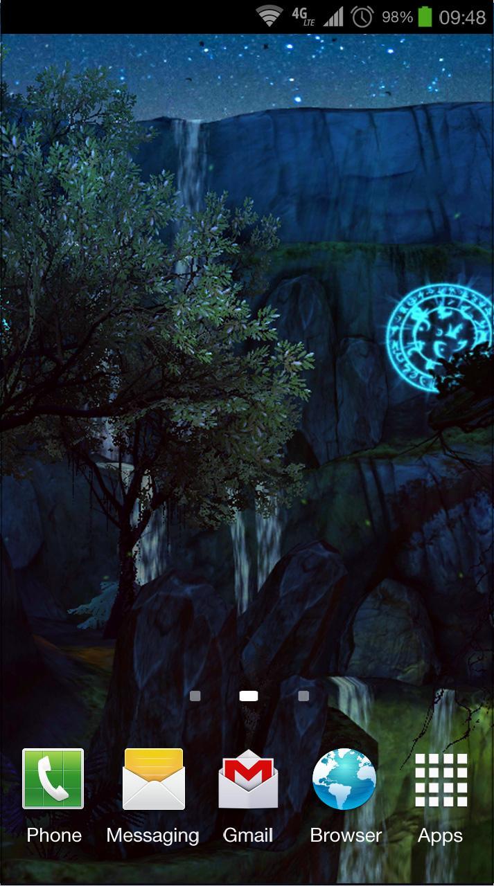 3D Waterfall: Night Edition