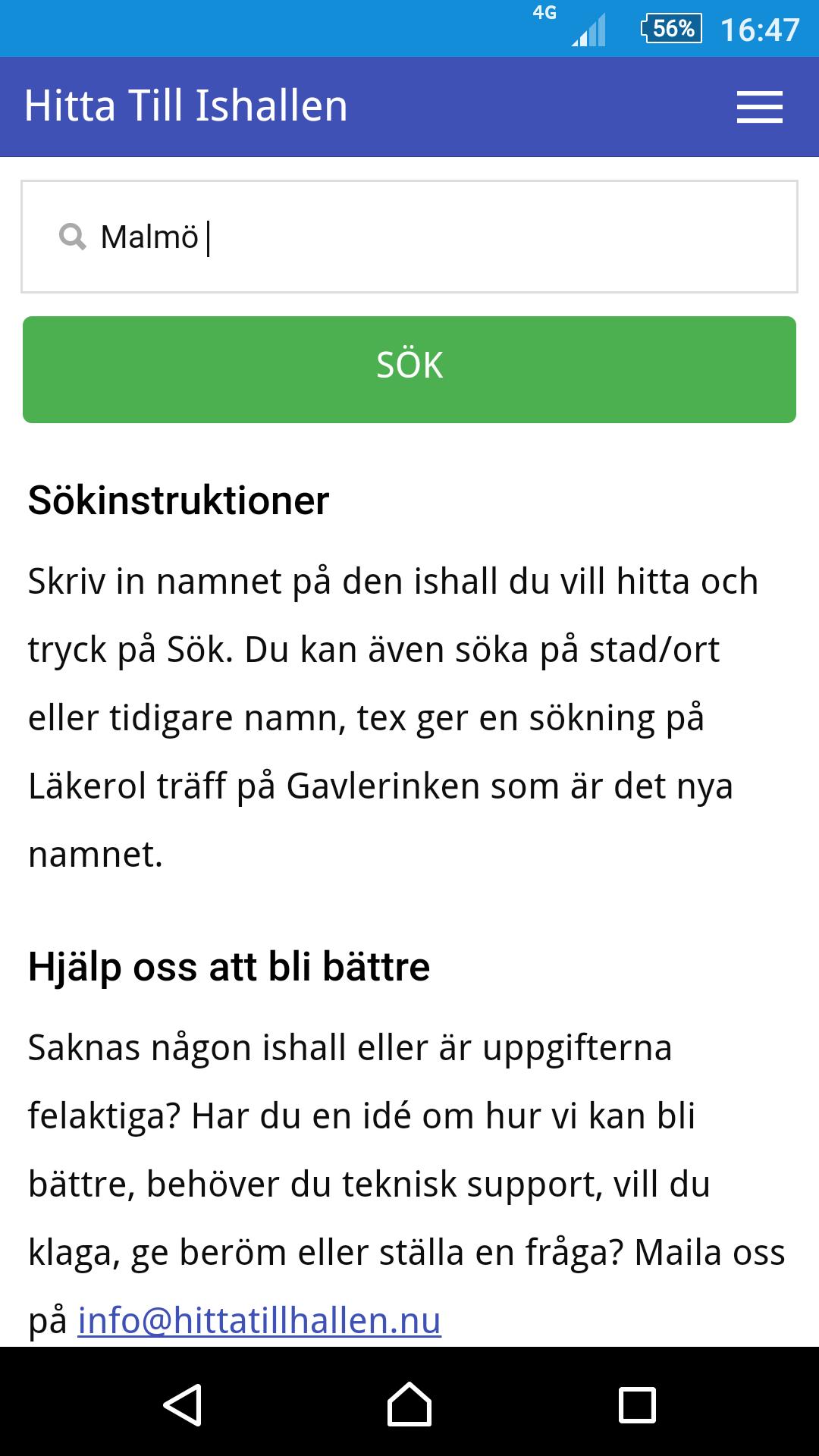 Hitta till ishallen