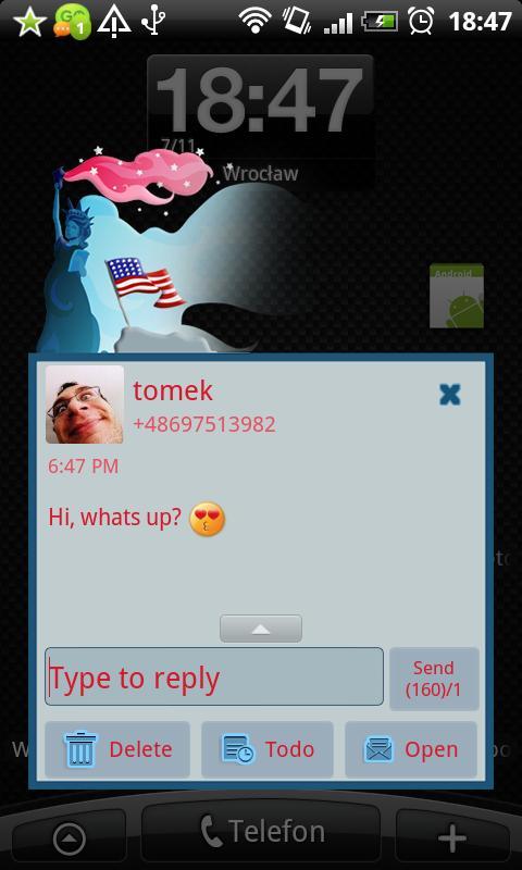 GO SMS Pro American Theme Free