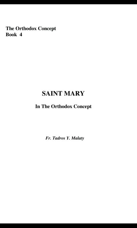 Saint Mary in Orthodox Concept