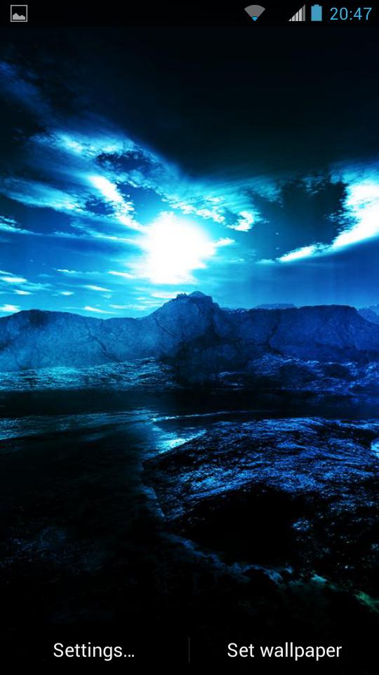 Dark Blue Parallax Wallpaper