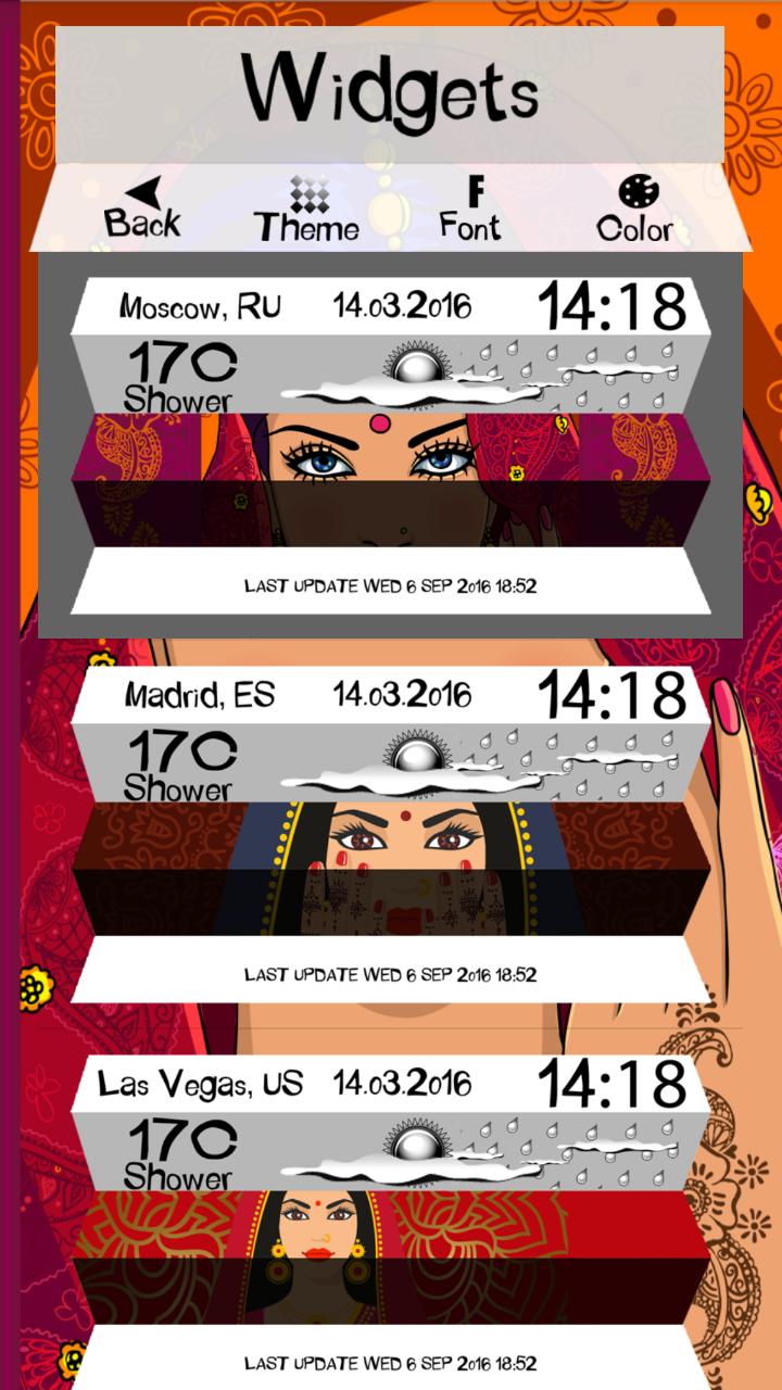 Clock Weather Hindu Woman