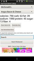 Fast Food Calorie Lookup