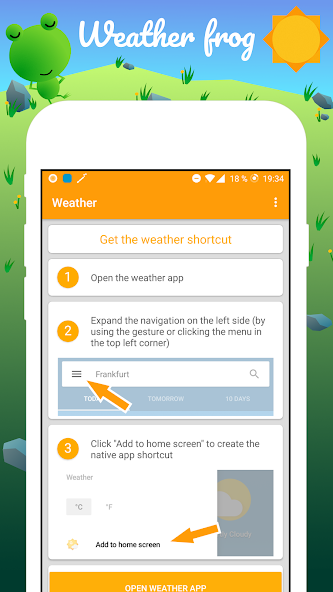 Weather Frog Shortcut
