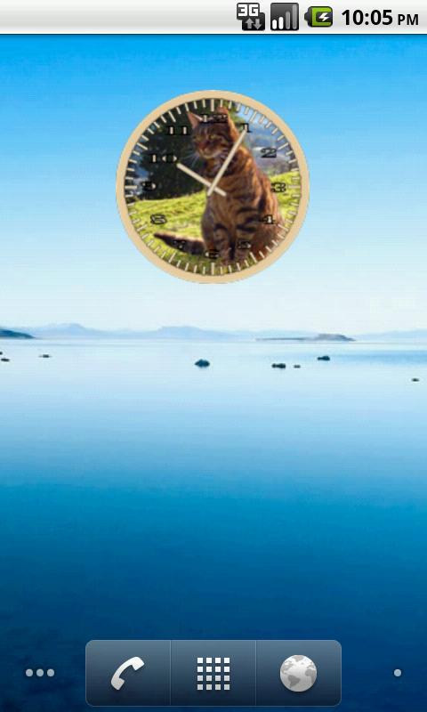 Cat 6 Tabby Analog Clock