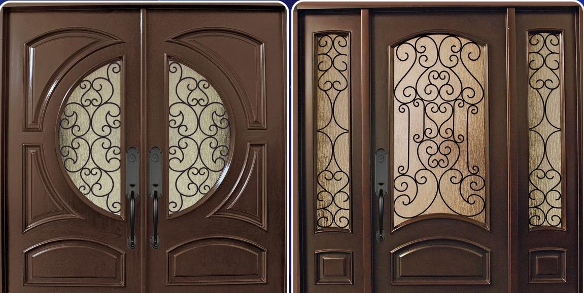 double wooden door design