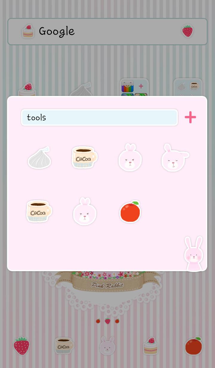 Pink rabbit Dodol Theme