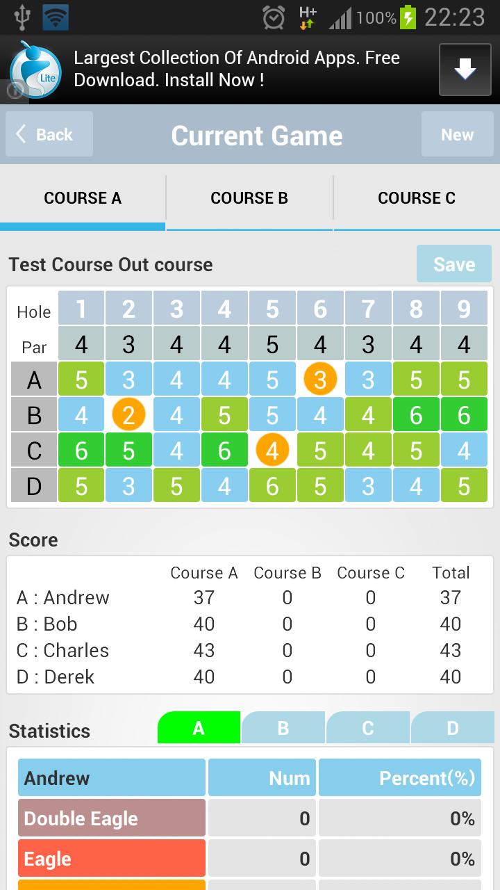 Golf GPS Scorecard Lite