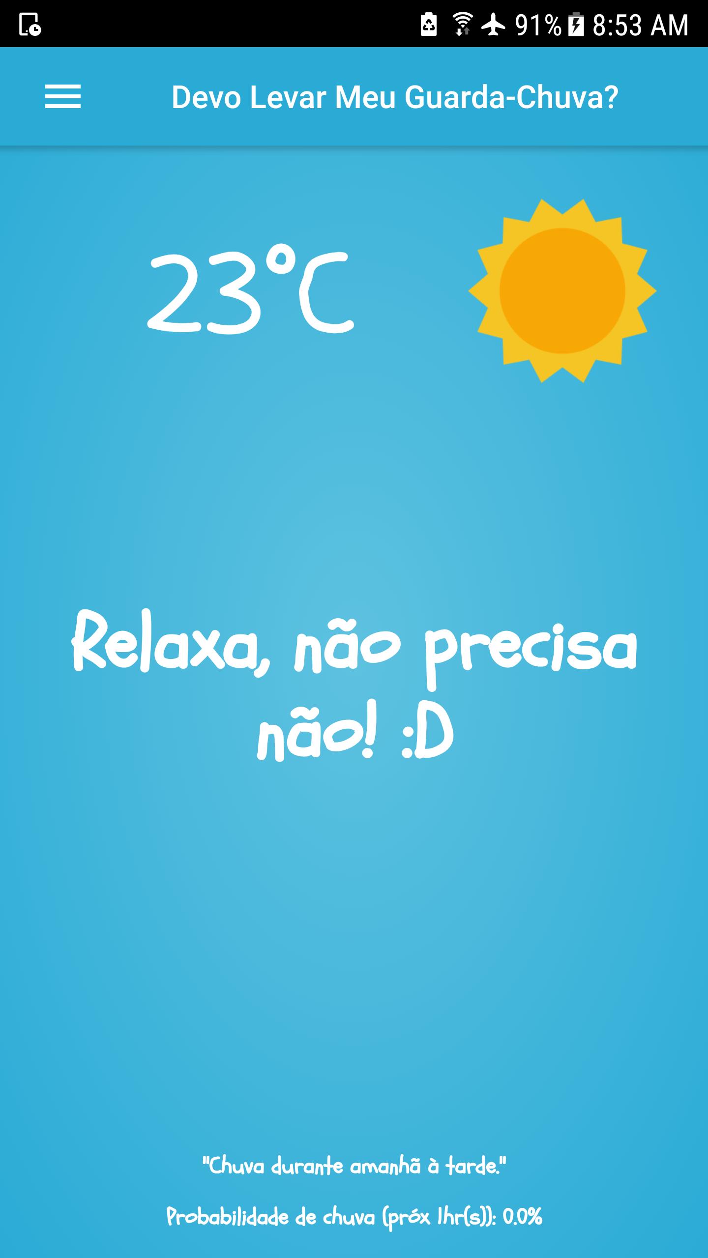 Devo Levar Meu Guarda-Chuva?