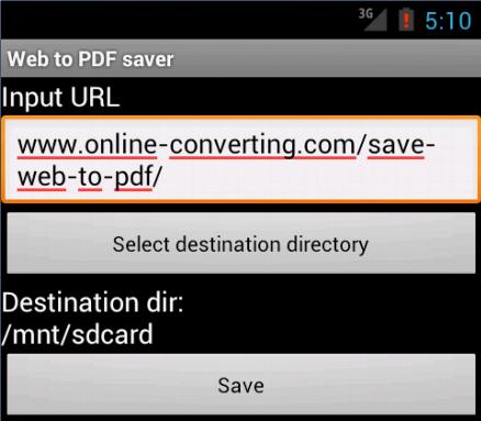 Web to PDF saver