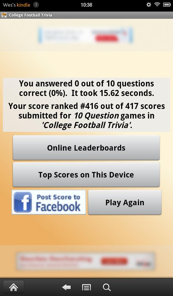 College Football Trivia