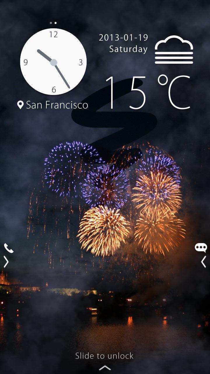 Fireworks GO Locker Free Theme