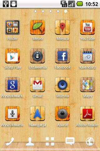 Free Wood Theme Go Launcher EX