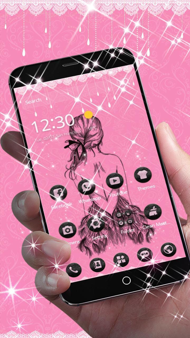 Pink Black Pretty Girl Skirt Theme