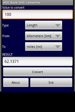 BASIC UNIT CONVERTER
