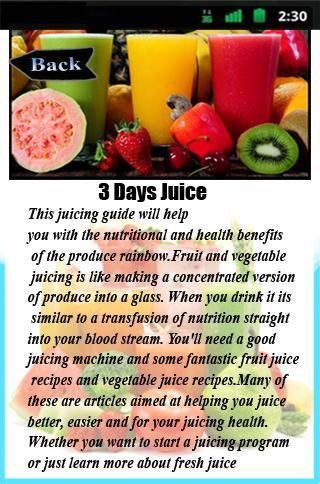 3 Days Juice Detoxification