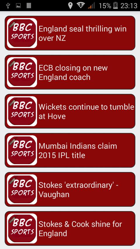 BBC Sports  Latest RSS Feeds
