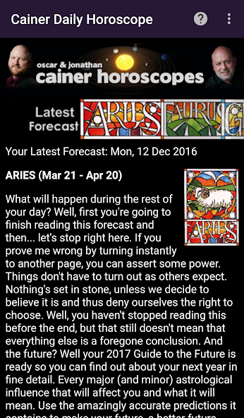 Cainer Daily Horoscopes