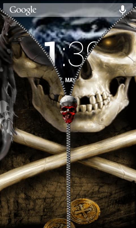 Skull Zipper ScreenLock