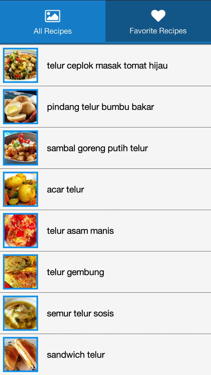 Resep Telur Pilihan