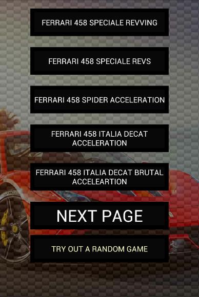 Engine sounds of 458