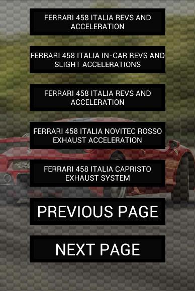 Engine sounds of 458