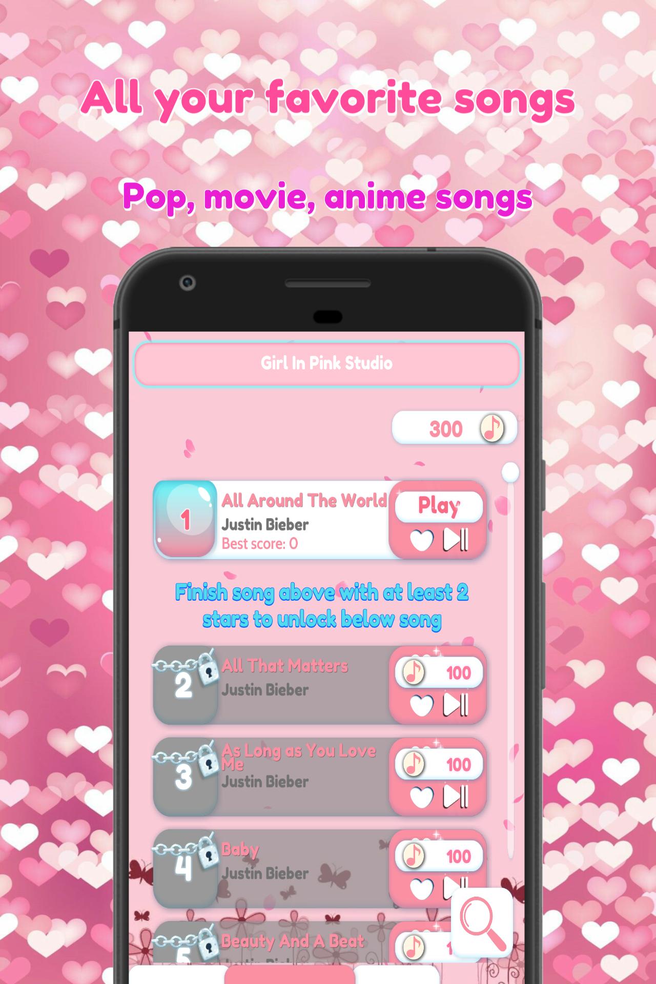 Justin Bieber Baby Piano Tiles Pink 2019