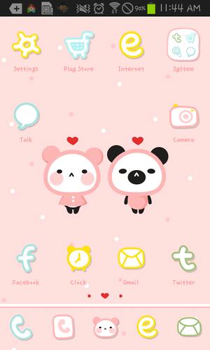 Pink Love go launcher theme