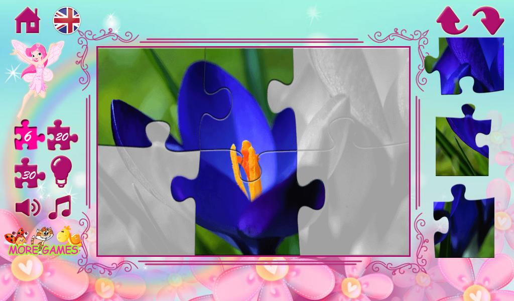 Puzzles for girls: flowers
